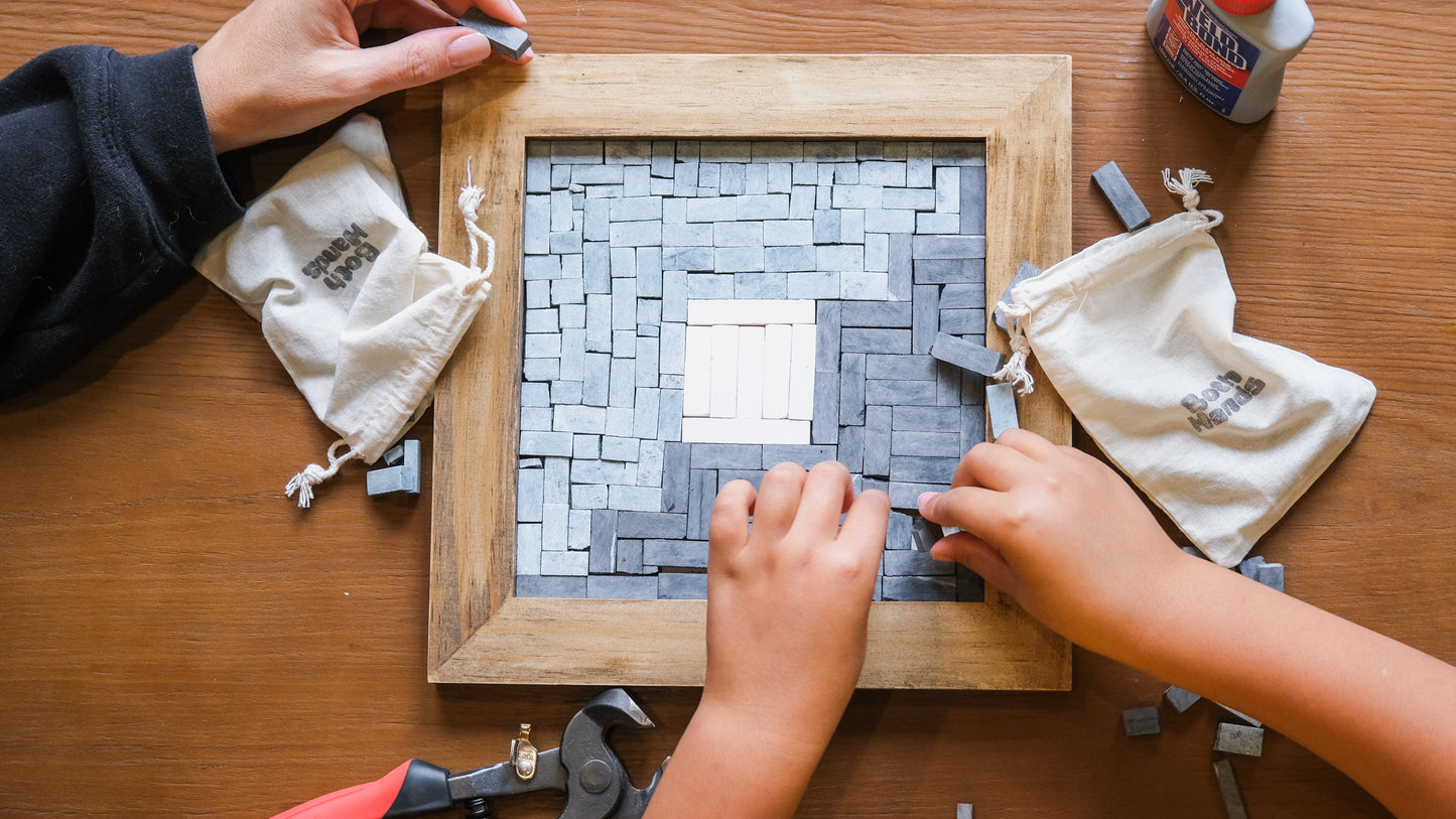 Stepstone - Mosaic Wall Art Kit -  Oak Frame