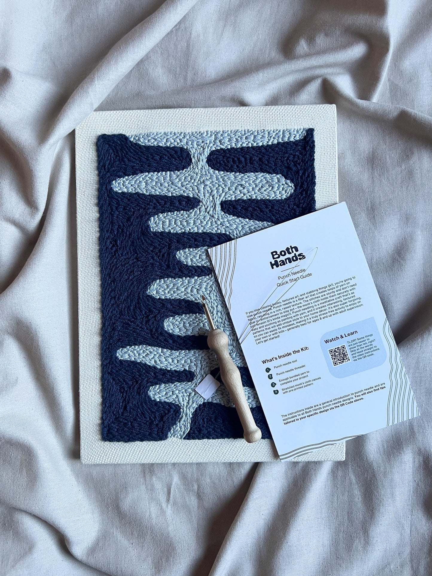 "Fluid" - Punch Needle Kit - Modern DIY Wall Art for Beginners