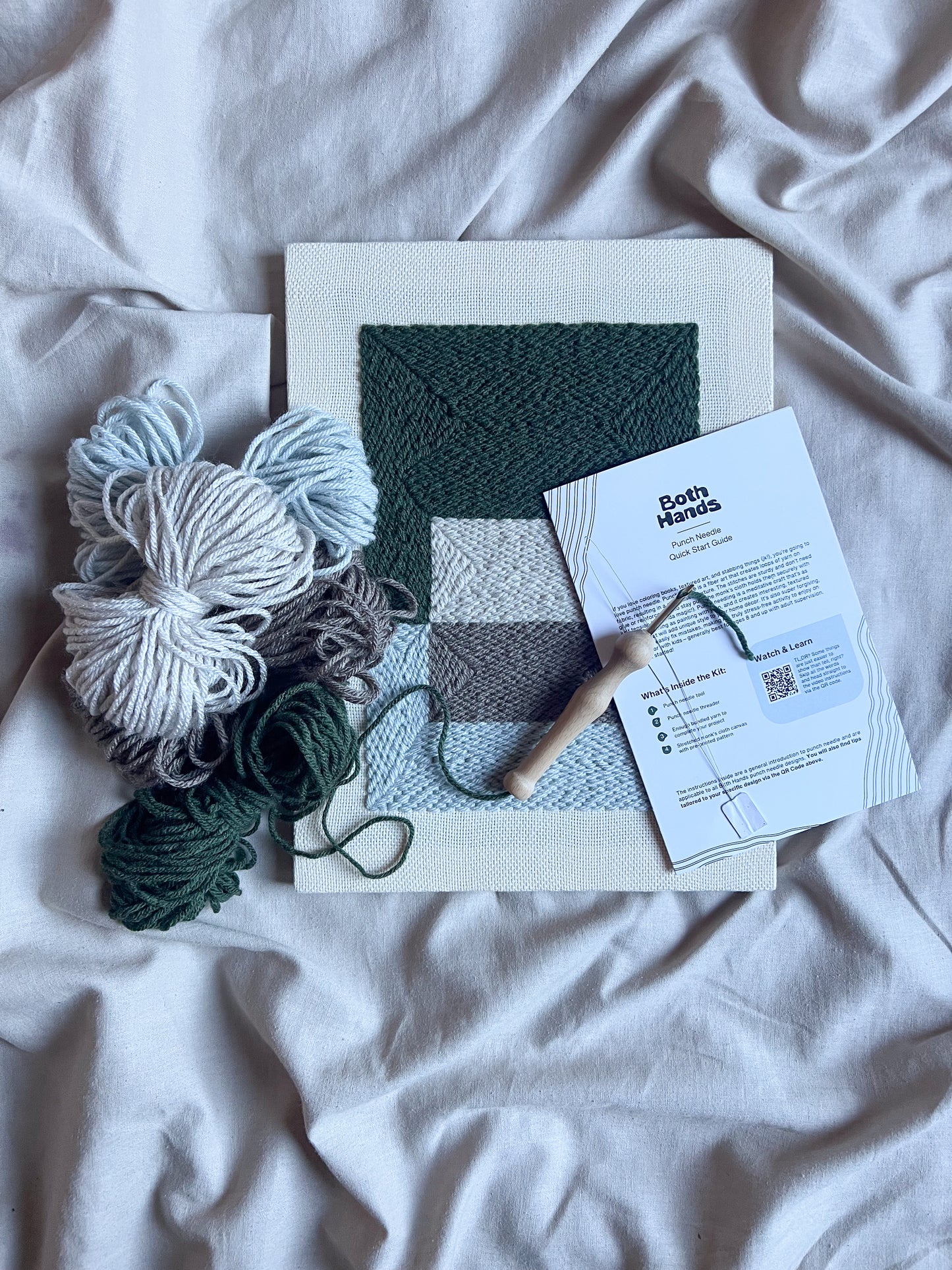 "Color Plane" - Punch Needle Kit - Modern DIY Wall Art for Beginners