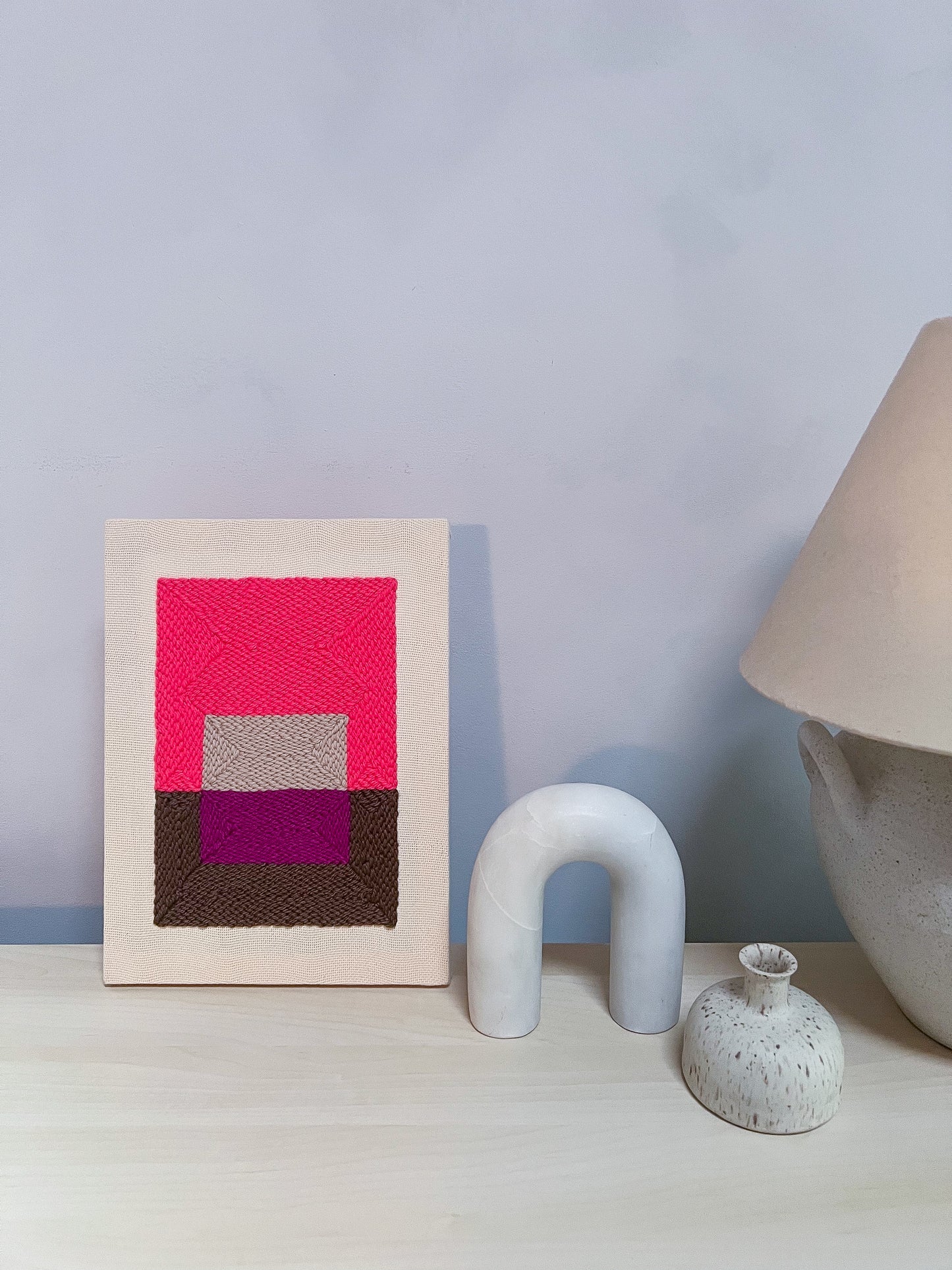 "Color Plane" - Punch Needle Kit - Modern DIY Wall Art for Beginners
