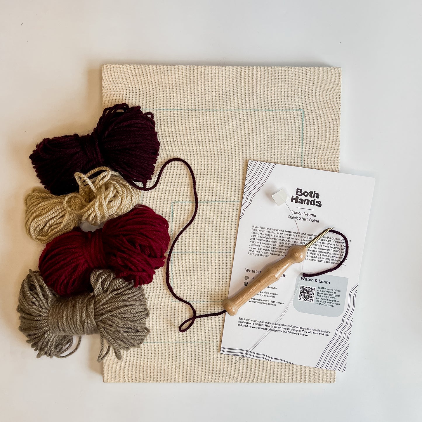 "Color Plane" - Punch Needle Kit - Modern DIY Wall Art for Beginners