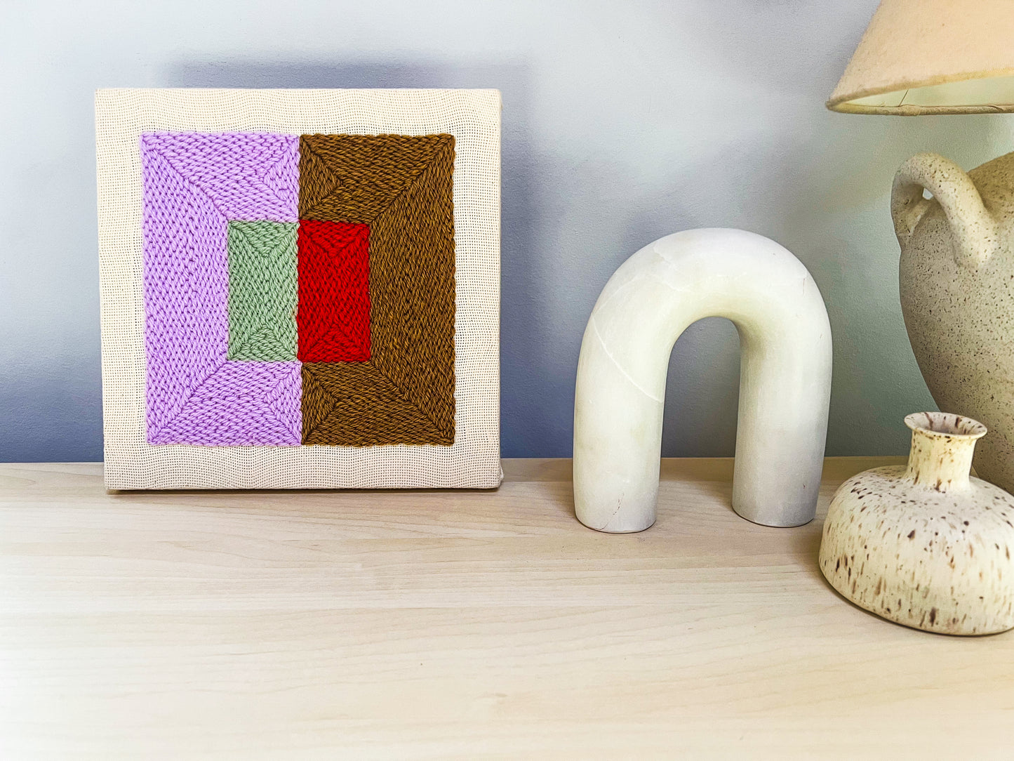"Color Plane" - Punch Needle Kit - Modern DIY Wall Art for Beginners