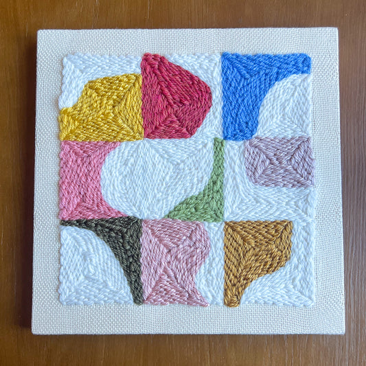 "Block Party" - Punch Needle Kit - Modern DIY Wall Art for Beginners