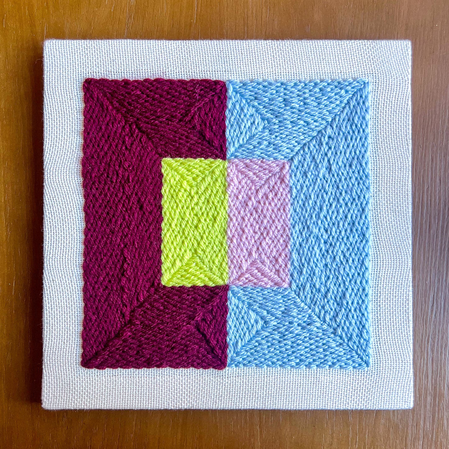 "Color Plane" - Punch Needle Kit - Modern DIY Wall Art for Beginners