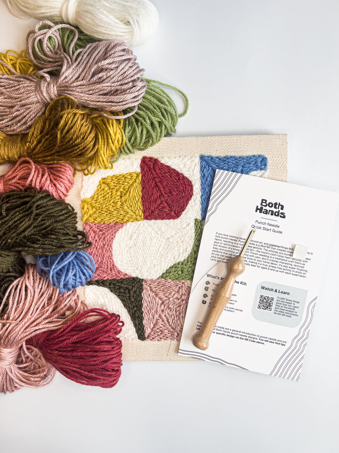Block Party - Beginner Punch Needle Kit - Wall Art - 10"x10"