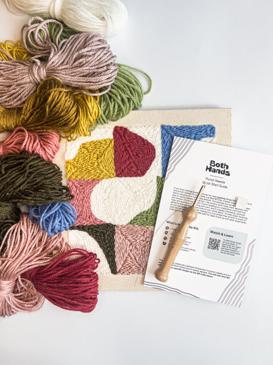"Block Party" - Punch Needle Kit - Modern DIY Wall Art for Beginners