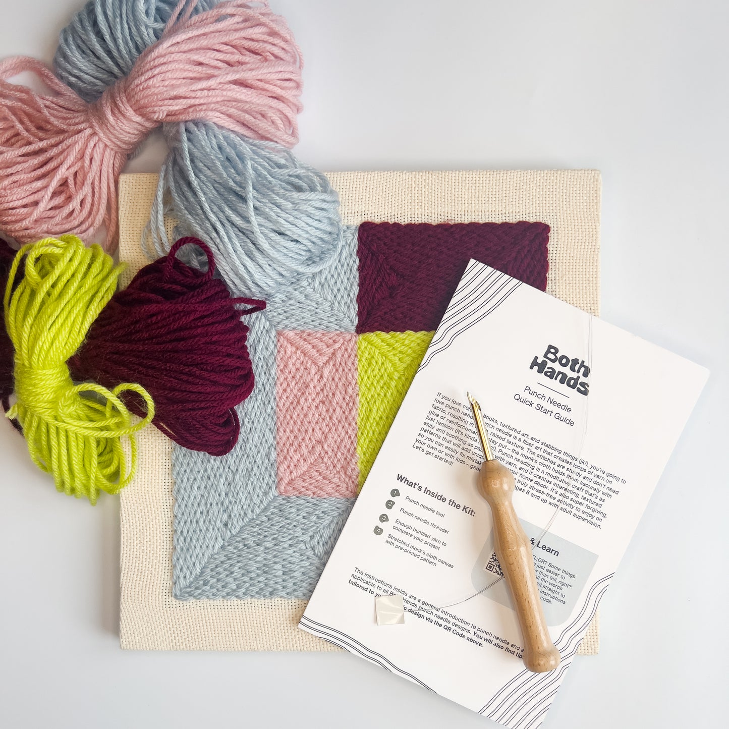 "Color Plane" - Punch Needle Kit - Modern DIY Wall Art for Beginners
