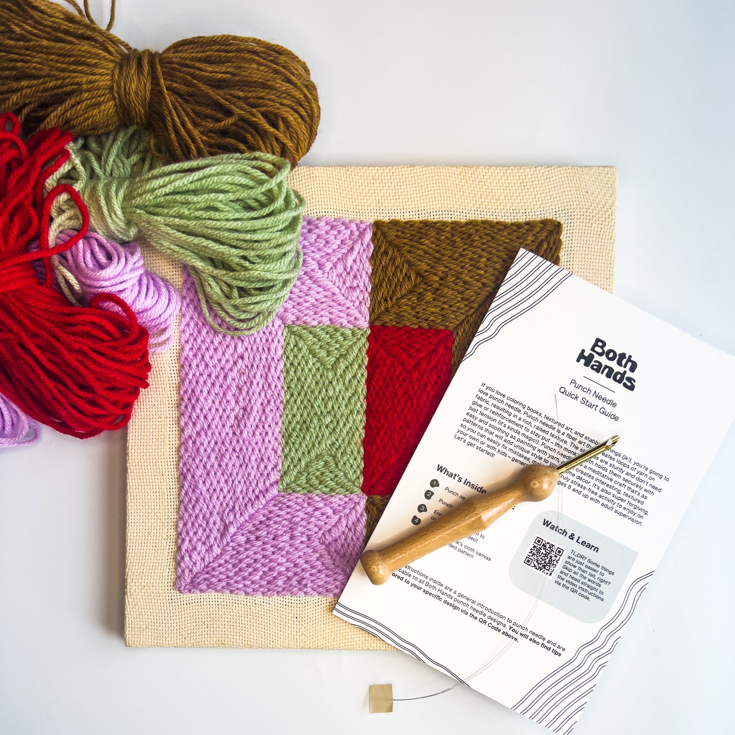 "Color Plane" - Punch Needle Kit - Modern DIY Wall Art for Beginners