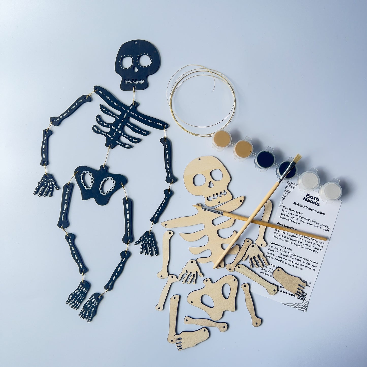 "Bones" Mobile Kit - DIY Modern Skeleton Wall Hanging