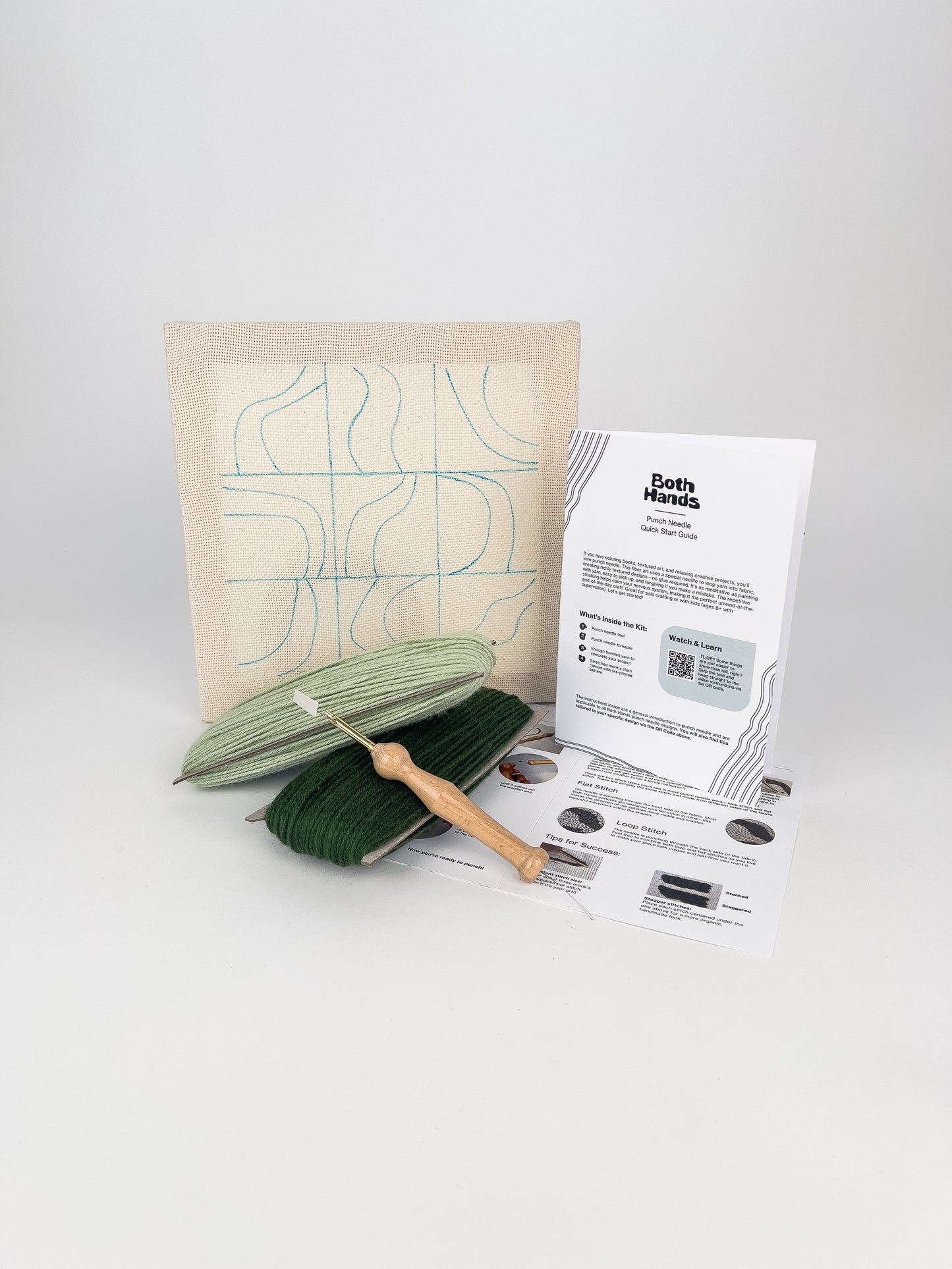 "Rudia" - Punch Needle Kit - Modern DIY Wall Art for Beginners
