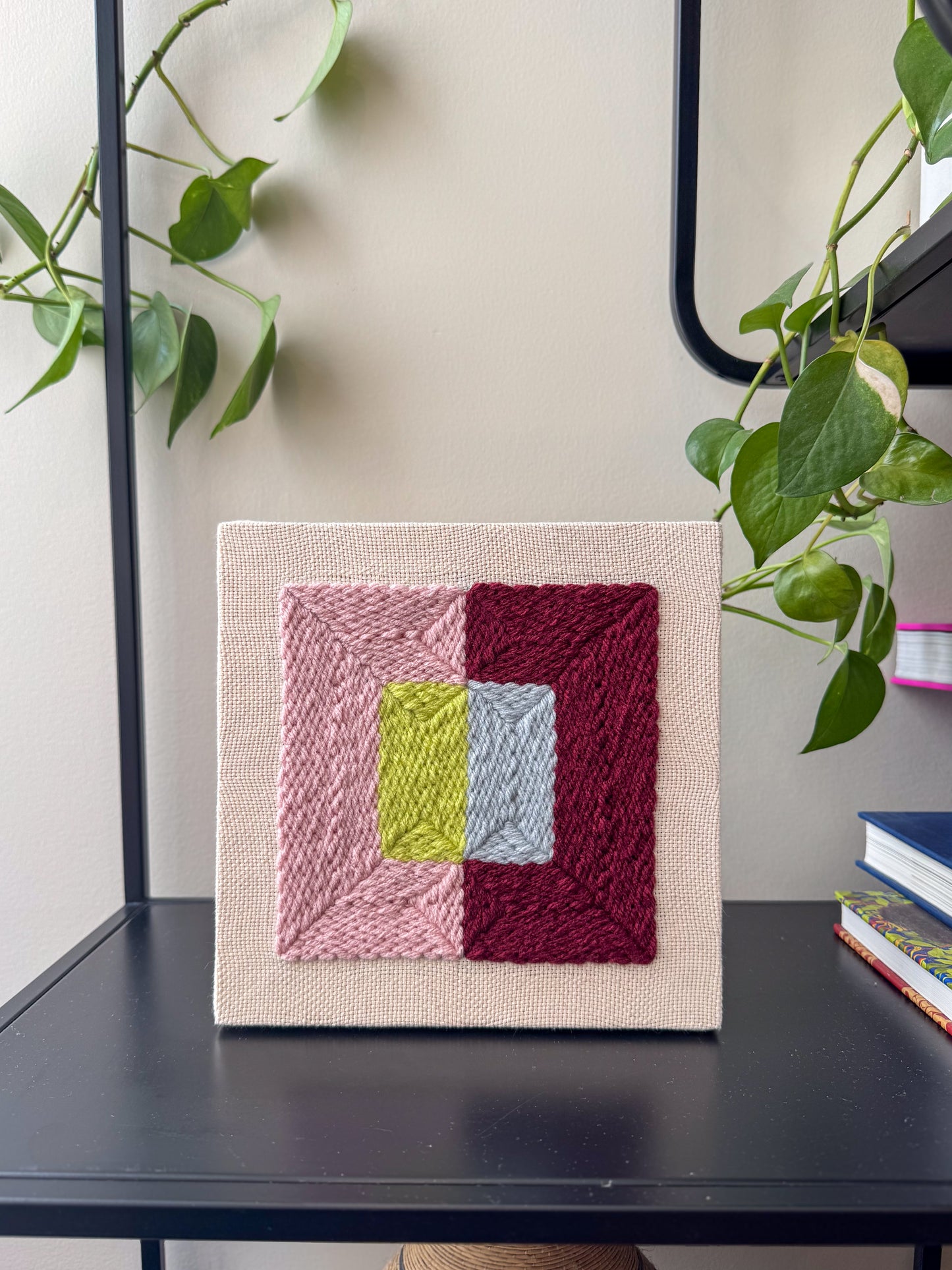 "Color Plane" - Punch Needle Kit - Modern DIY Wall Art for Beginners