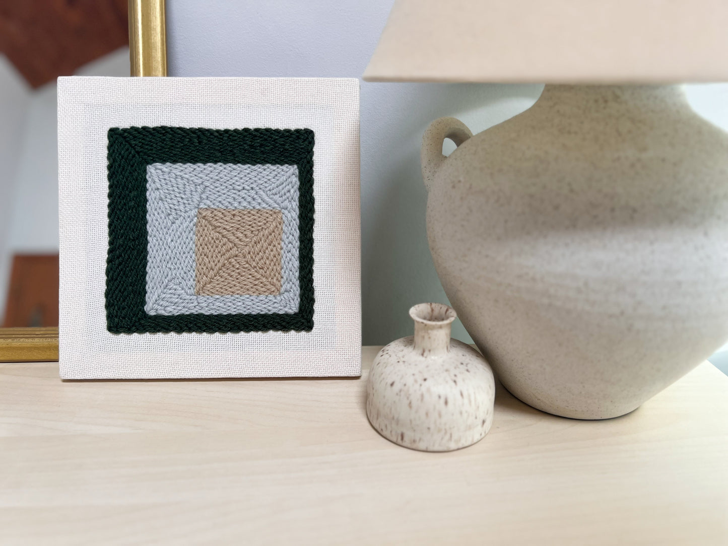 "Squared" - Punch Needle Kit - Modern DIY Wall Art