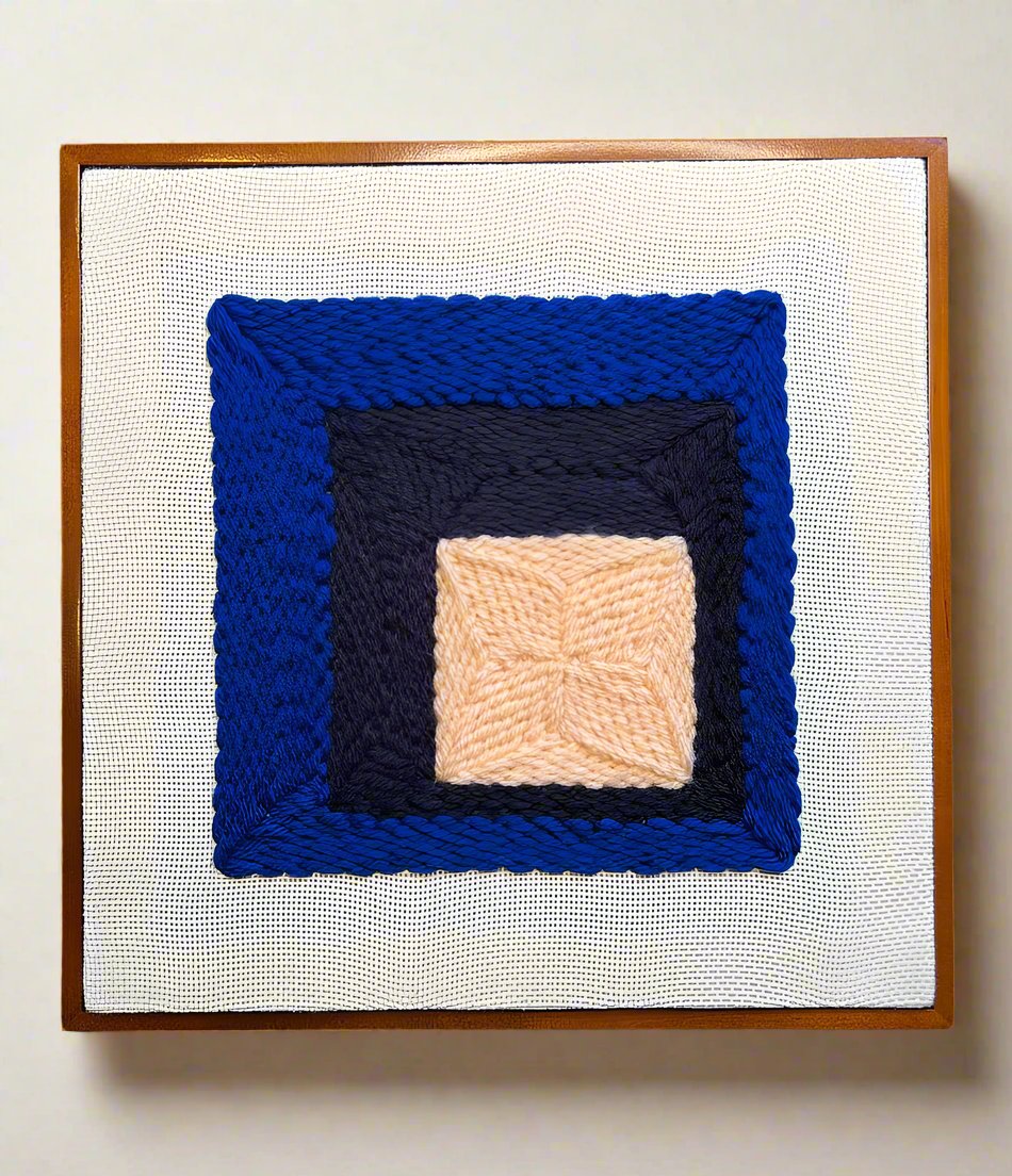 "Squared" - Punch Needle Kit - Modern DIY Wall Art
