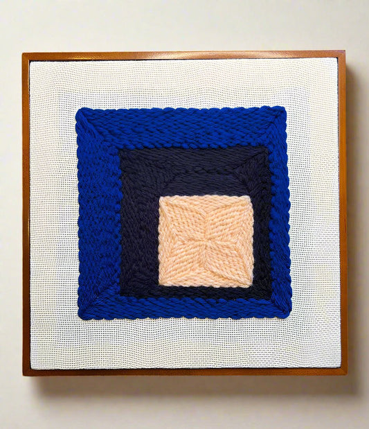 "Squared" - Punch Needle Kit - Modern DIY Wall Art