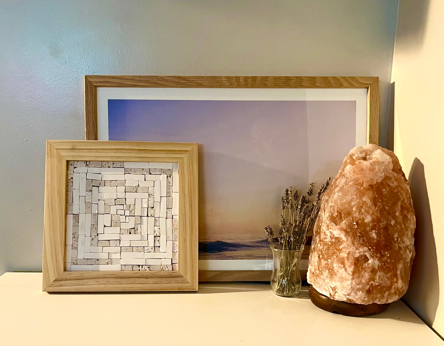 Offset - Mosaic Wall Art Kit – Creamy Travertine & White Limestone