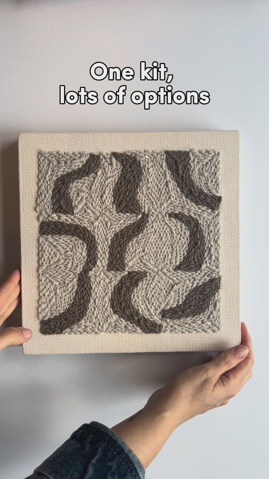"Rudia" - Punch Needle Kit - Modern DIY Wall Art for Beginners