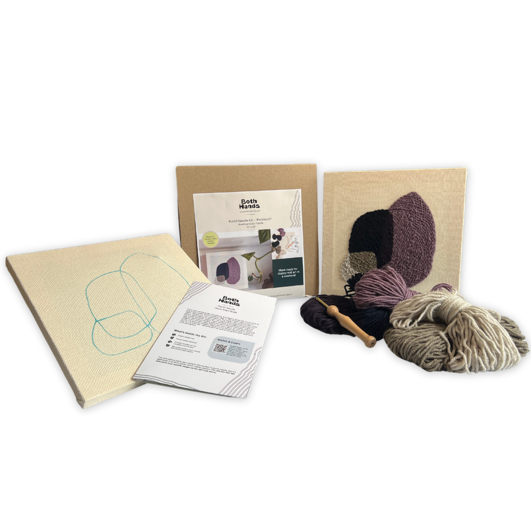 "Pebbles III" - Punch Needle Kit - Modern DIY Wall Art for Beginners