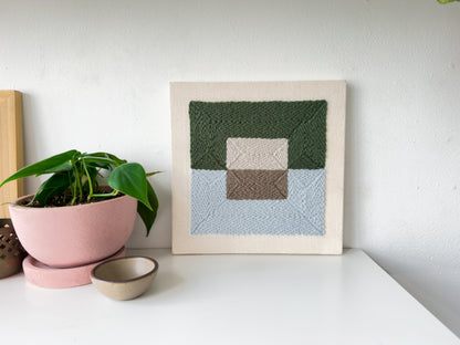 "Color Plane" - Punch Needle Kit - Modern DIY Wall Art for Beginners