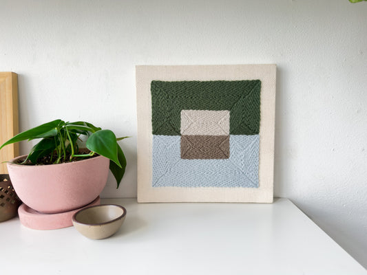 "Color Plane" - Punch Needle Kit - Modern DIY Wall Art for Beginners