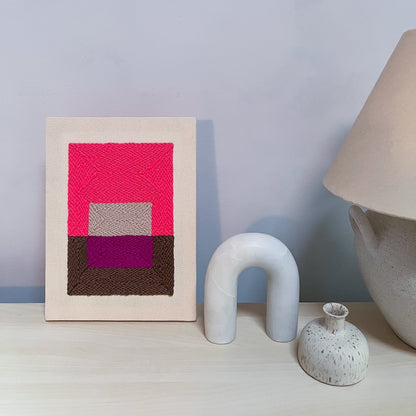 "Color Plane" - Punch Needle Kit - Modern DIY Wall Art for Beginners