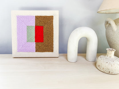 "Color Plane" - Punch Needle Kit - Modern DIY Wall Art for Beginners