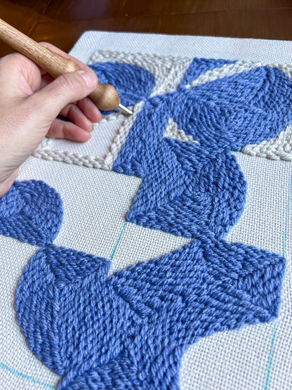 "Fractal" - Punch Needle Kit - Modern DIY Wall Art for Beginners