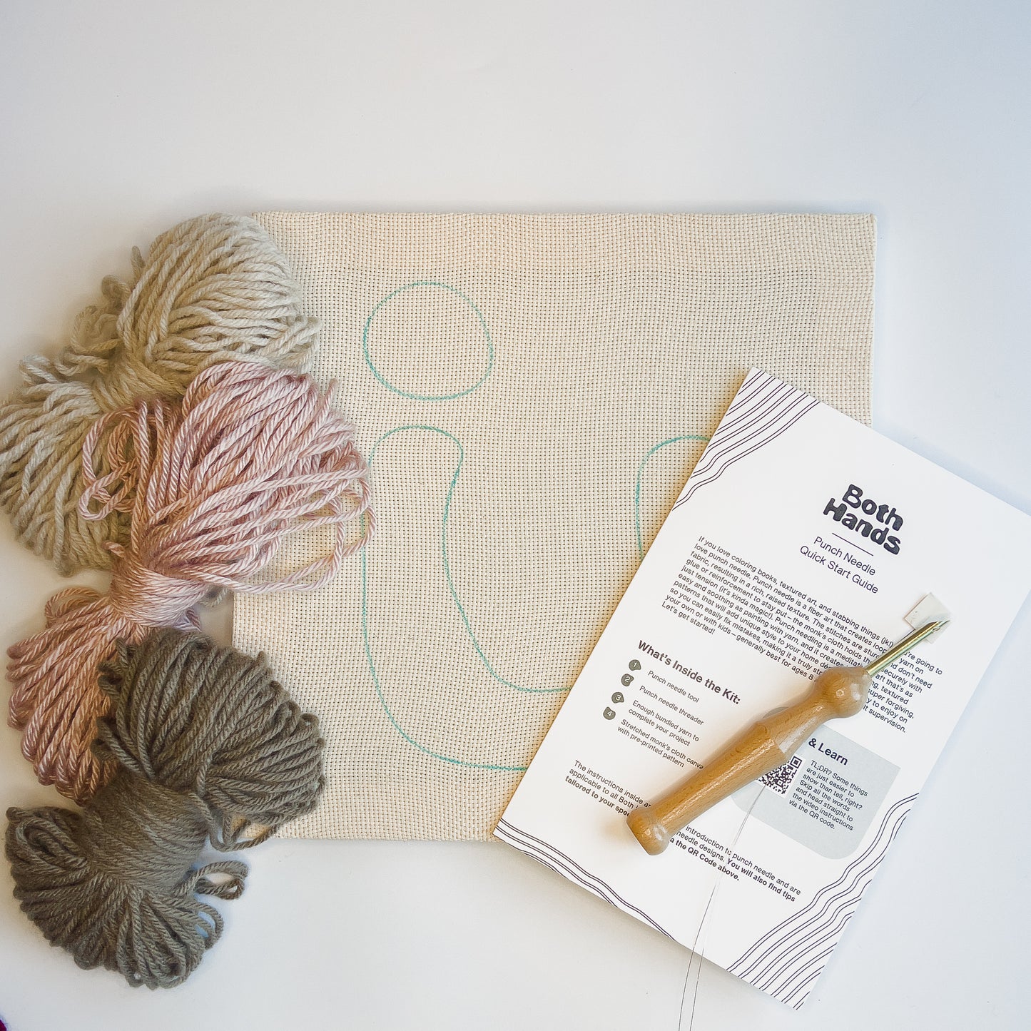 "Lucky" - Punch Needle Kit - Modern DIY Wall Art for Beginners