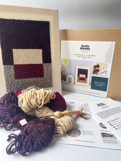 "Color Plane" - Punch Needle Kit - Modern DIY Wall Art for Beginners