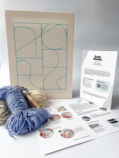 "Fractal" - Punch Needle Kit - Modern DIY Wall Art for Beginners