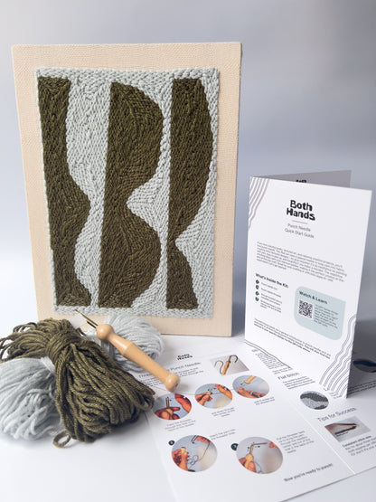 "Pillars" - Punch Needle Kit - Modern DIY Wall Art for Beginners