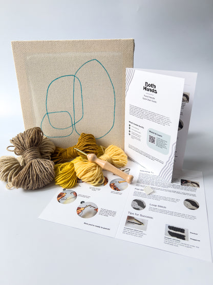 "Pebbles III" - Punch Needle Kit - Modern DIY Wall Art for Beginners