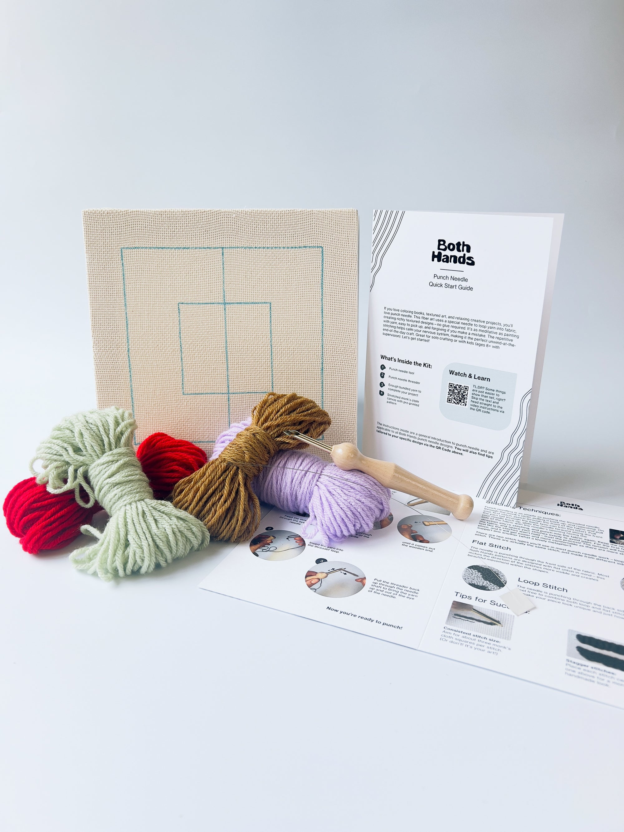 Color Plane - Teddy Punch Needle Kit