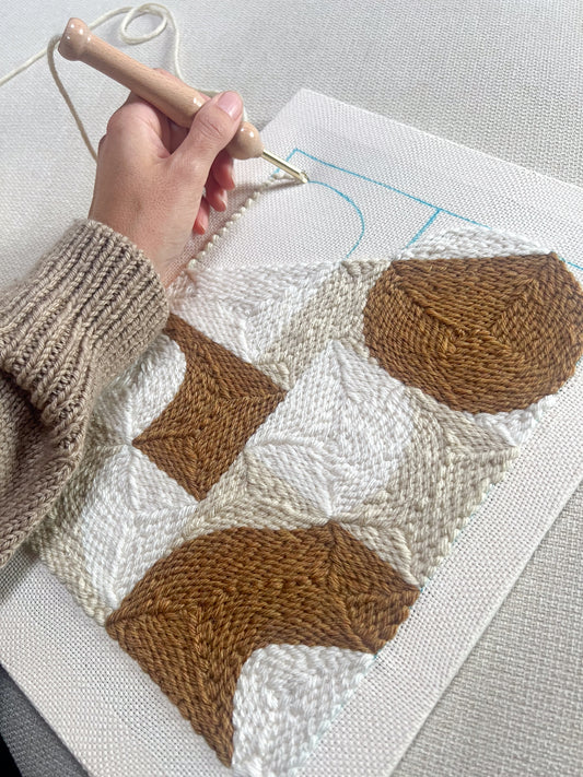 "Fractal" - Punch Needle Kit - Modern DIY Wall Art for Beginners