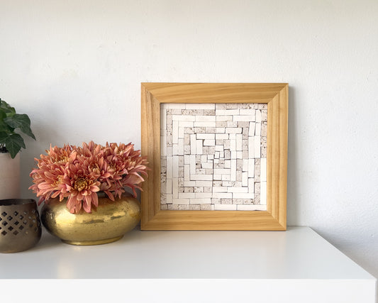 Offset - Mosaic Wall Art Kit – Cream Travertine & White Limestone