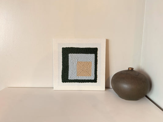 "Squared" - Punch Needle Kit - Modern DIY Wall Art