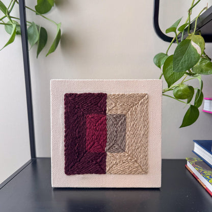 "Color Plane" - Punch Needle Kit - Modern DIY Wall Art for Beginners