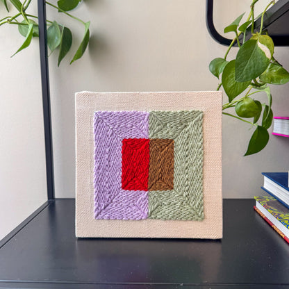 "Color Plane" - Punch Needle Kit - Modern DIY Wall Art for Beginners