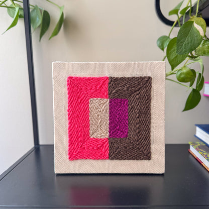 "Color Plane" - Punch Needle Kit - Modern DIY Wall Art for Beginners