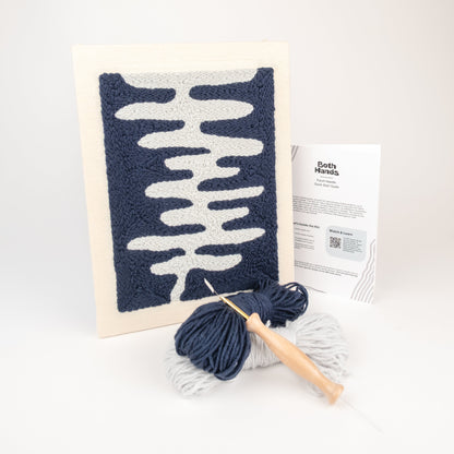"Fluid" - Punch Needle Kit - Modern DIY Wall Art for Beginners